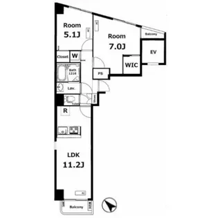 ロイヤルグリーン本郷【12階】の間取り
