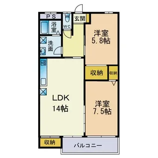 ビューパレス日吉町【3階】の間取り