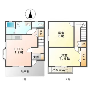 メゾネット垂水【2階】の間取り