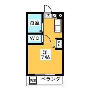 1Rの間取り画像