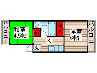 第2大坂グリーンコーポ【1階】の間取り