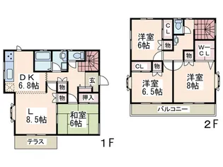 神奈川県横浜市青葉区藤が丘2【一戸建】の間取り