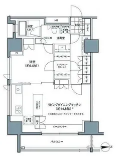 パークハビオ東中野【15階】の間取り