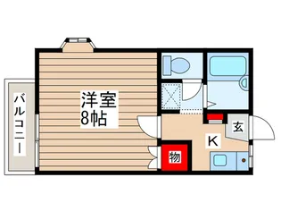 ベラカーサ泉B【1階】の間取り
