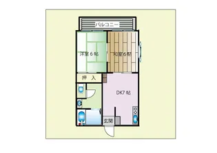 ルネッサンス中田【2階】の間取り