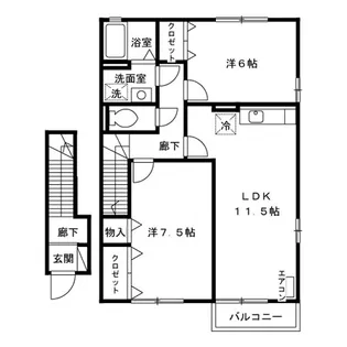 フォーシーズンB【2階】の間取り