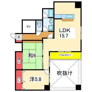 コンコース東堀【3階】の間取り
