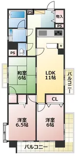 ロマネスク坪井【4階】の間取り