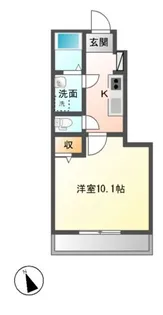 コーポ サウスC【1階】の間取り