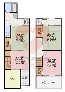 大阪府大阪市平野区西脇2【一戸建】の間取り