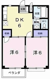 北本ハイツ【2階】の間取り