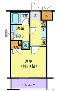 1Kの間取り画像