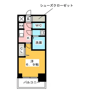プレサンス東別院駅前II【2階】の間取り