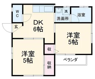 梅香園ハイツ【1階】の間取り