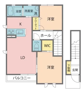 プラウド古田刈【2階】の間取り