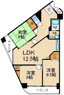 リバージュII【4階】の間取り