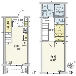 1LDKの間取り画像