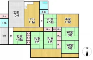 福岡県久留米市津福今町【一戸建】の間取り