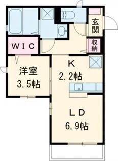 パナ・ハイツ見川 A【2階】の間取り