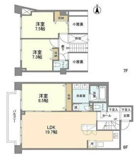 FULL HOUSE GAKUGEI DAIGAKU【6階】の間取り