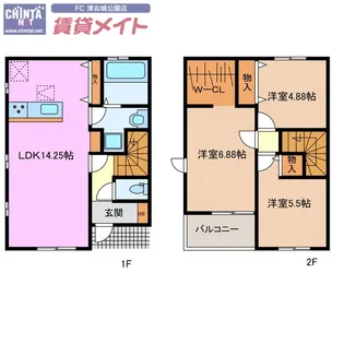 三重県津市柳山津興【一戸建】の間取り