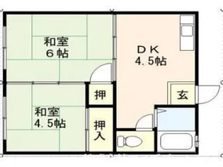 福岡県福岡市南区五十川2【アパート】の間取り