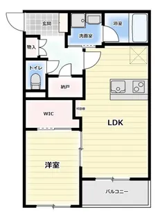 1LDKの間取り画像