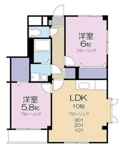 東京都府中市是政1【マンション】の間取り