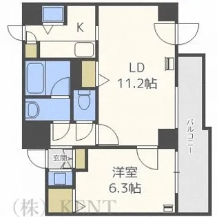 アルファコート琴似【4階】の間取り