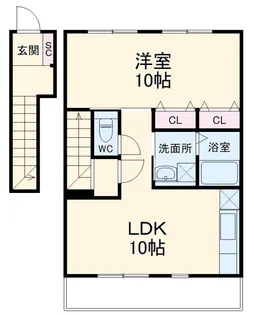 サンハイツ【2階】の間取り