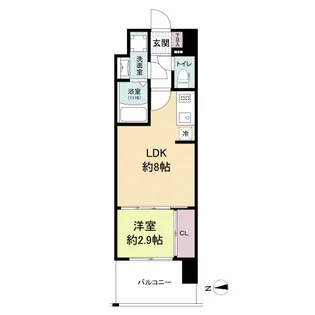 LiveCasa鶴見町【9階】の間取り