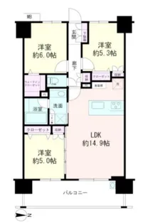 パレステージ本厚木【8階】の間取り