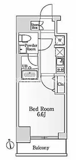 NTPRレジデンス芝浦三丁目【6階】の間取り