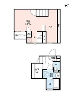 CB春日部アルモニー【1階】の間取り