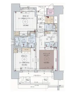 エステムプラザ福岡県庁前ネオシス【14階】の間取り