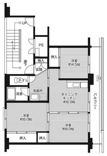 ビレッジハウス深谷1号棟【5階】の間取り