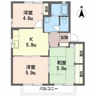 グランドール北町B【2階】の間取り