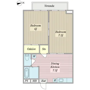 兵庫マンション【1階】の間取り