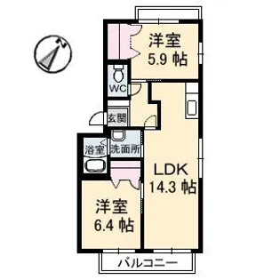 メゾン桜【3階】の間取り