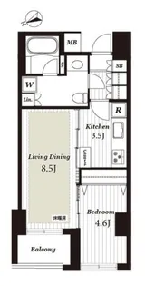 オープンレジデンシア銀座est【10階】の間取り