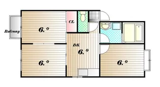 スカイハイツ中戸 犬猫可【1階】の間取り