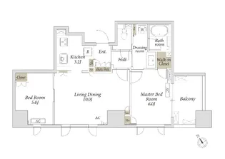 エスティメゾン五反田【12階】の間取り