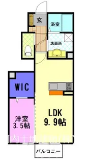 クラージュ D【1階】の間取り