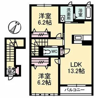 アッシュマーレ C棟【2階】の間取り