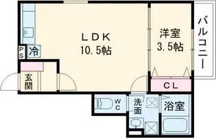 F+style 浜寺石津町西2号館【3階】の間取り