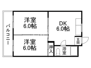 北大入小堀マンション【4階】の間取り