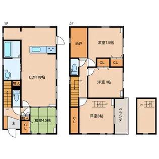平山様貸家の間取り