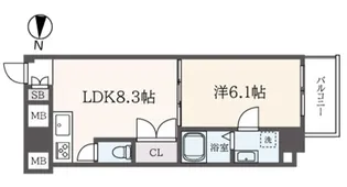 グレイスコンチェルト【4階】の間取り