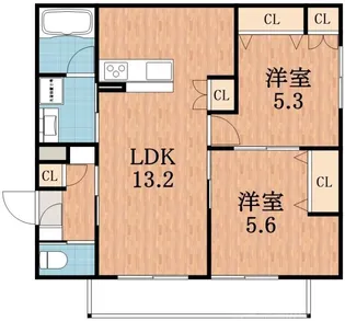 大阪府大阪市阿倍野区丸山通2【マンション】の間取り