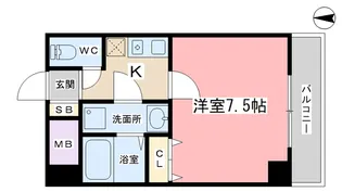 ラカーサ山科【2階】の間取り